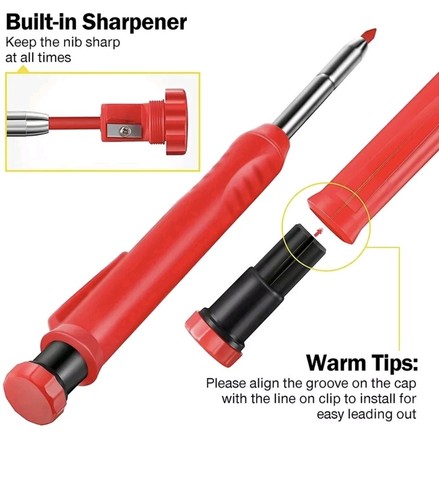 Solid carpenter pencil set - carpenter,